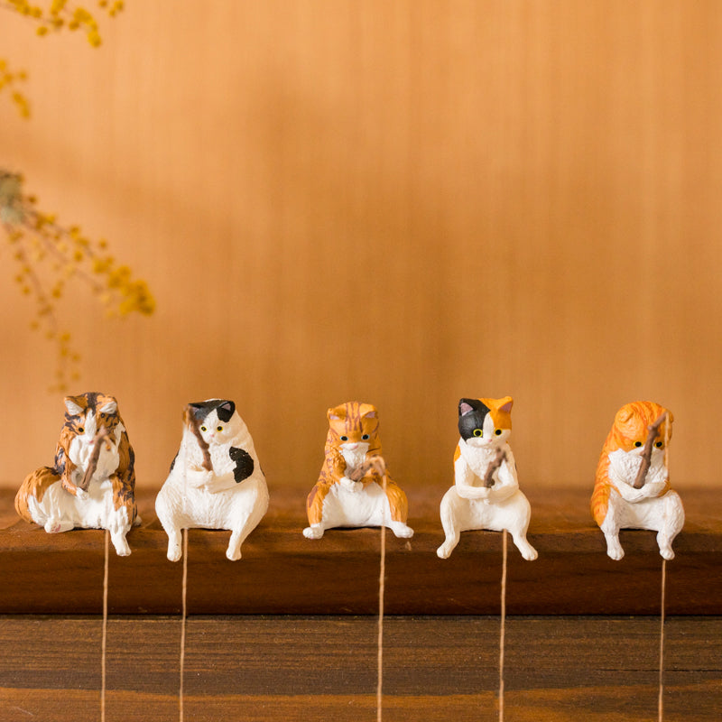 fishing gashapon cat