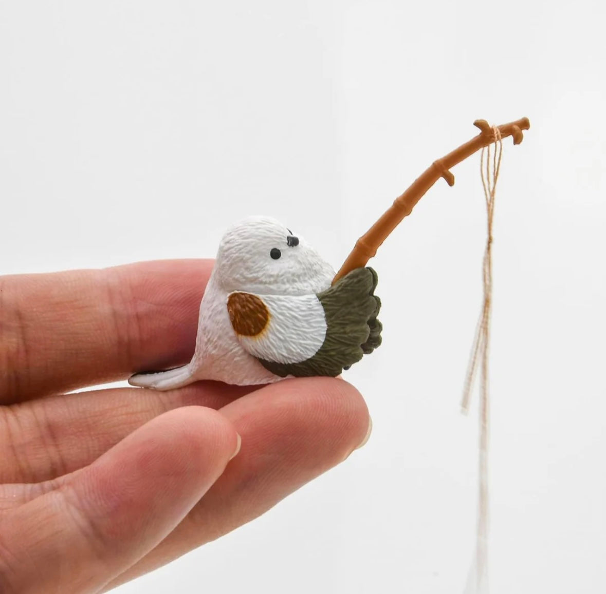 japanese gashapon bird fishing toy
