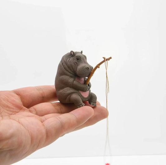 japanese fishing hippopotamus gashapon