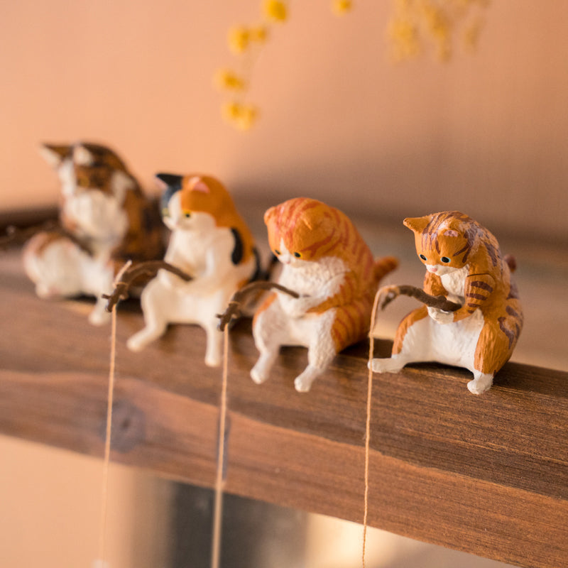 fishing gashapon cat