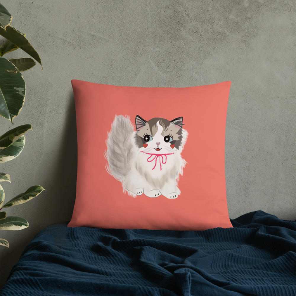 ragdoll cat kitsch cushion