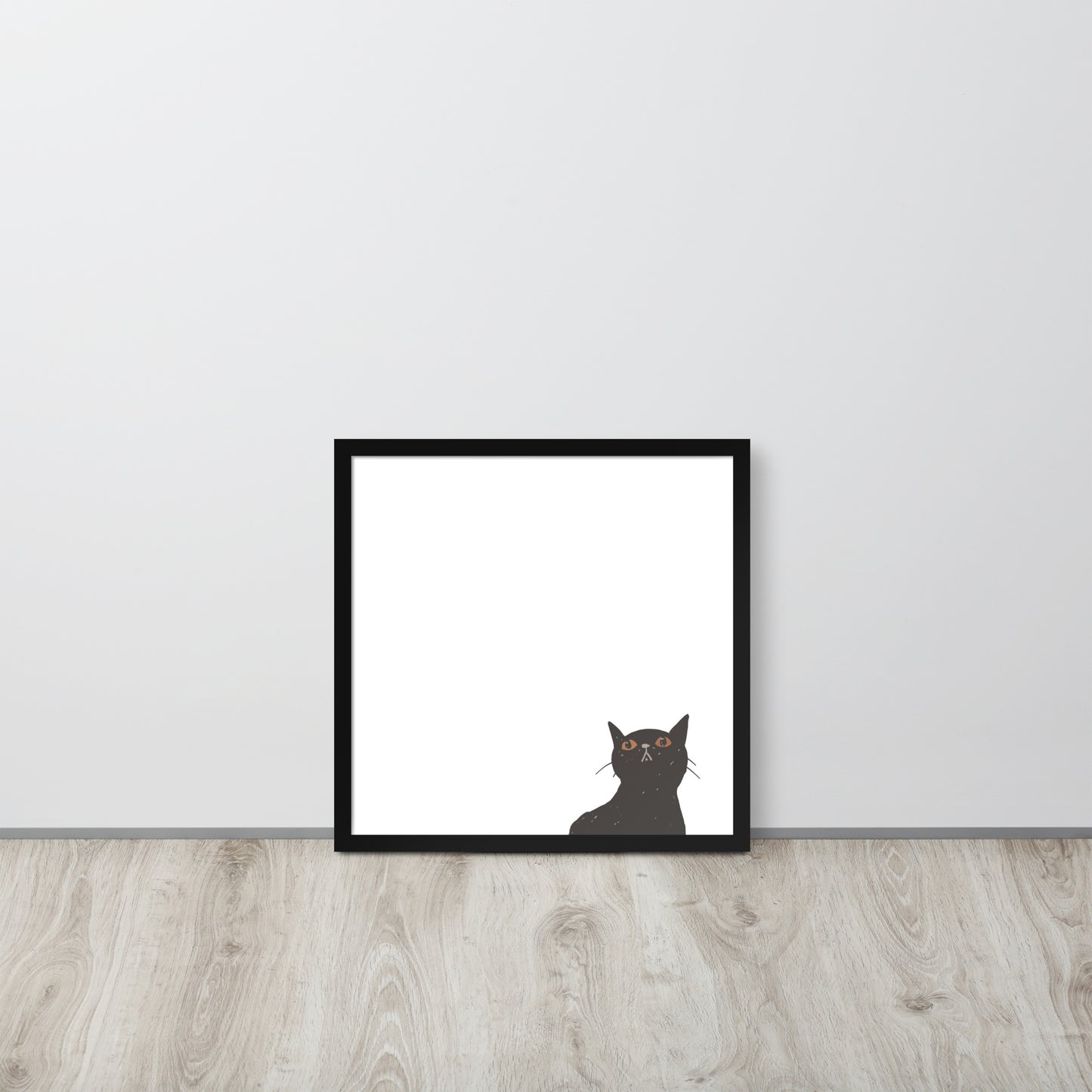 Japanese Black Cat Framed Poster