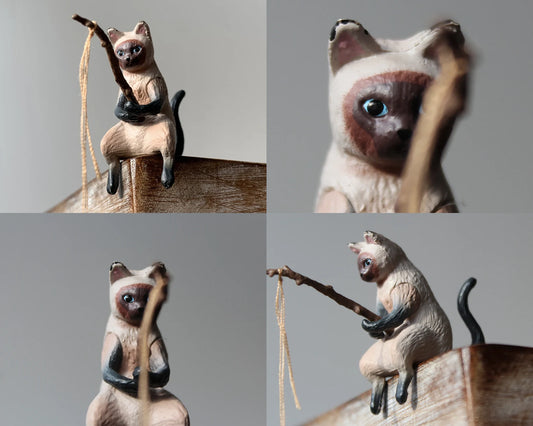 japanese fishing gashapon cat