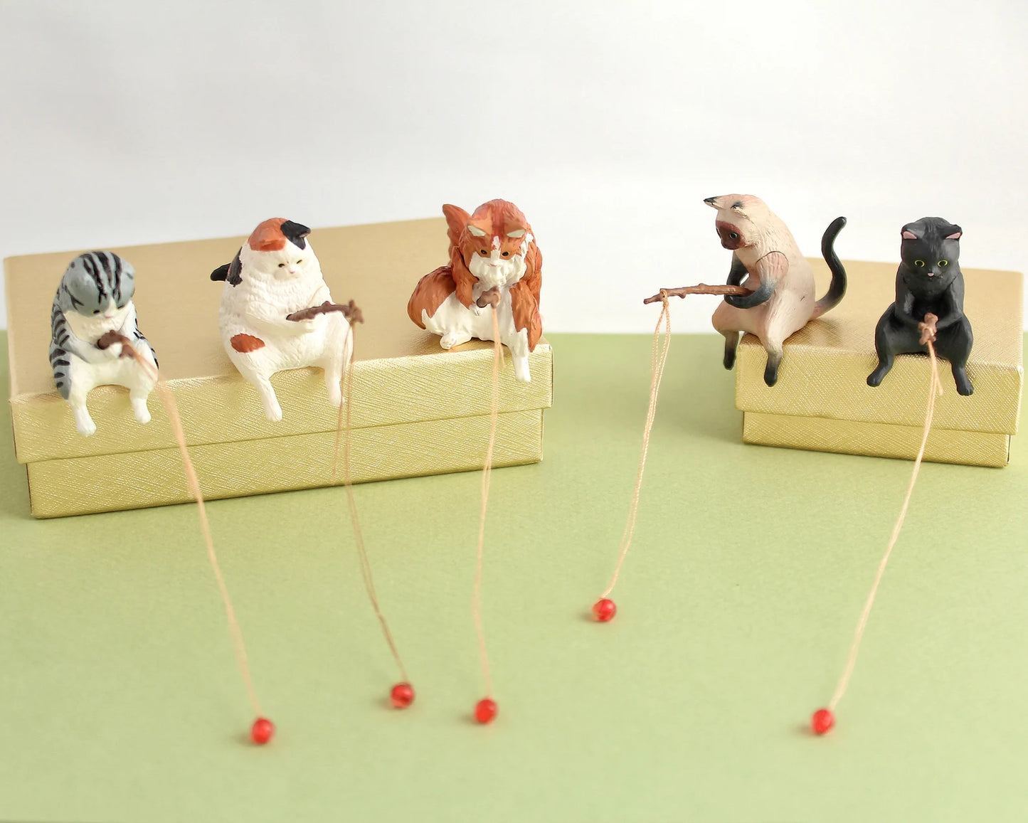 japanese fishing gashapon cat