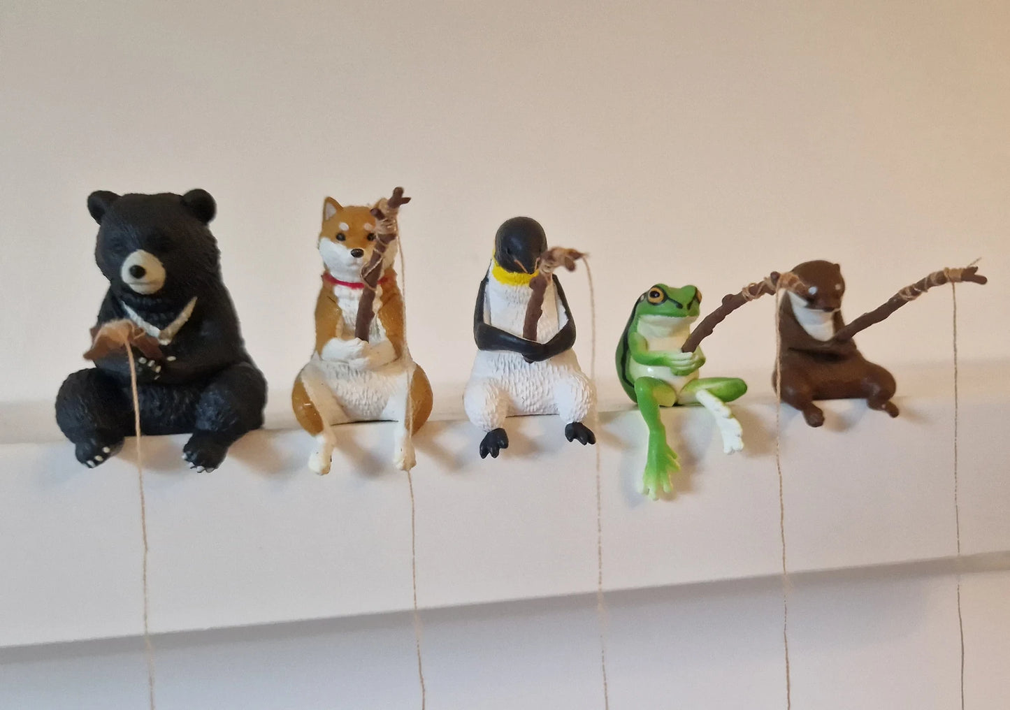 fishing frog ornament