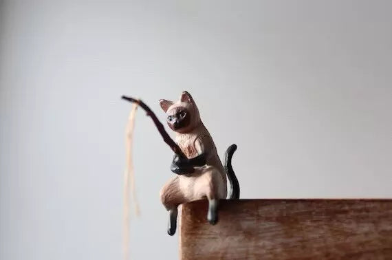 japanese fishing gashapon cat