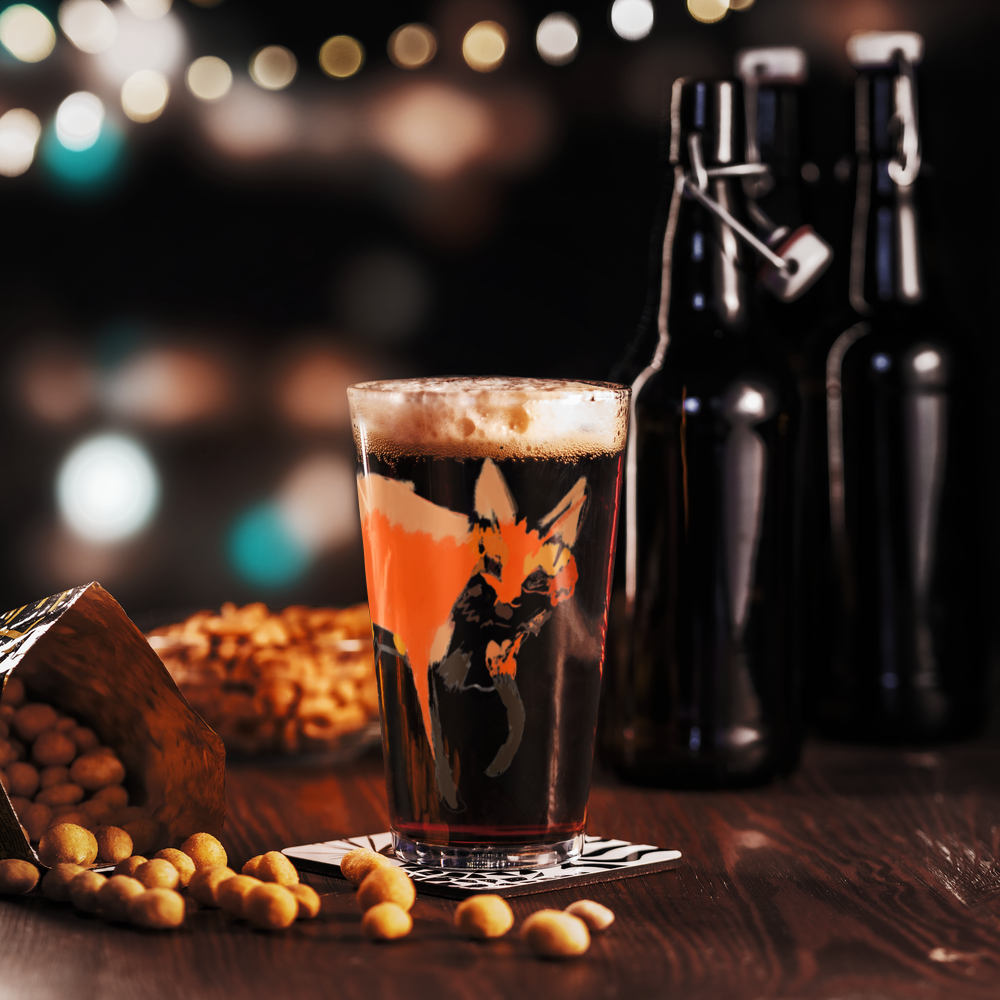 fox illustration glass