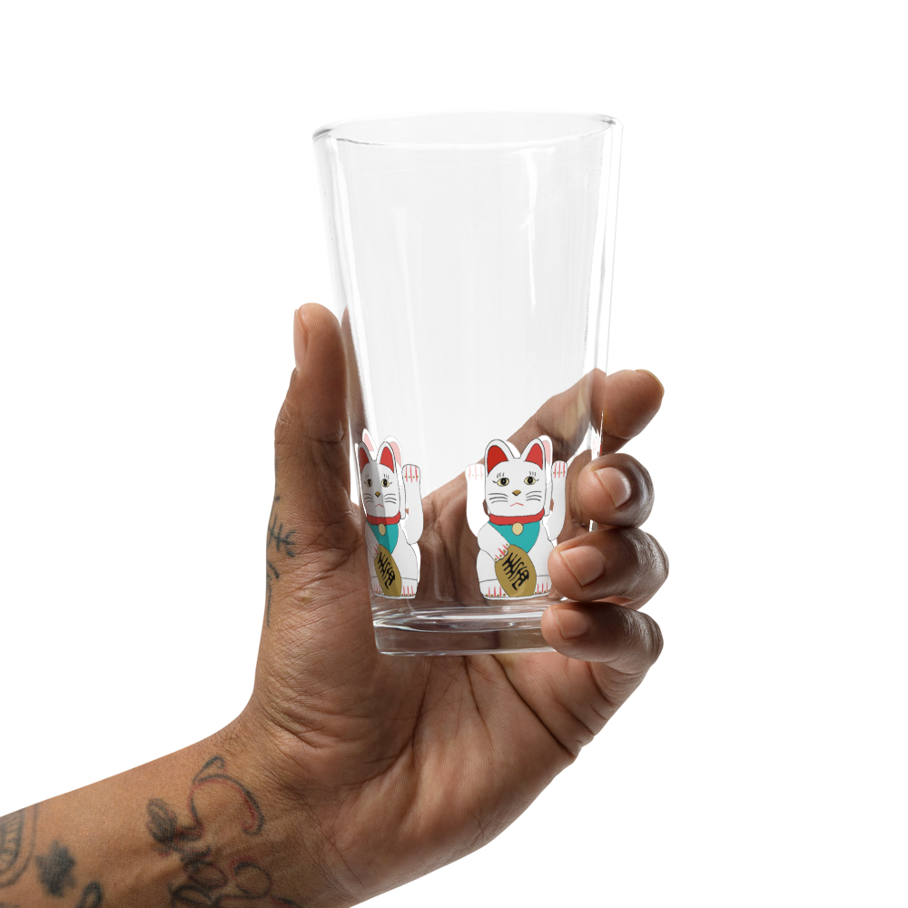 japanese lucky cat glass