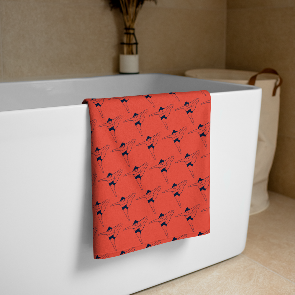 Kawaii Japanese Sumo Towel - Red