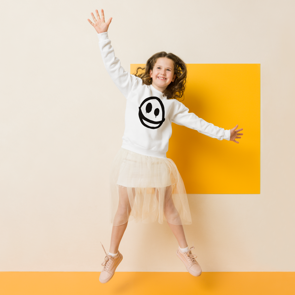 Smiling Shadows Knit Youth Crewneck Sweatshirt