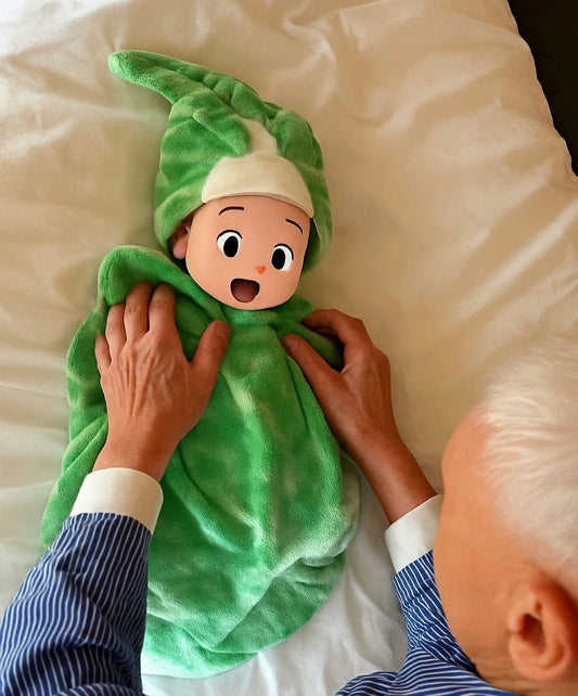 Super Soft Chinese Cabbage Baby Swaddle Blanket with Hat Set 🥬 UK delivery ONLY 🇬🇧