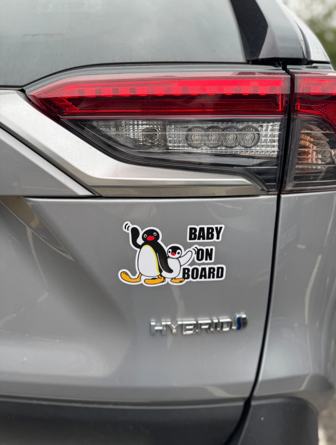 💛 Baby on Board – Waving Pingu Sticker Edition 🐧