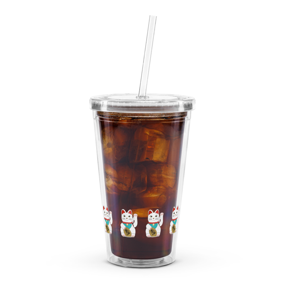 waving cat cup
