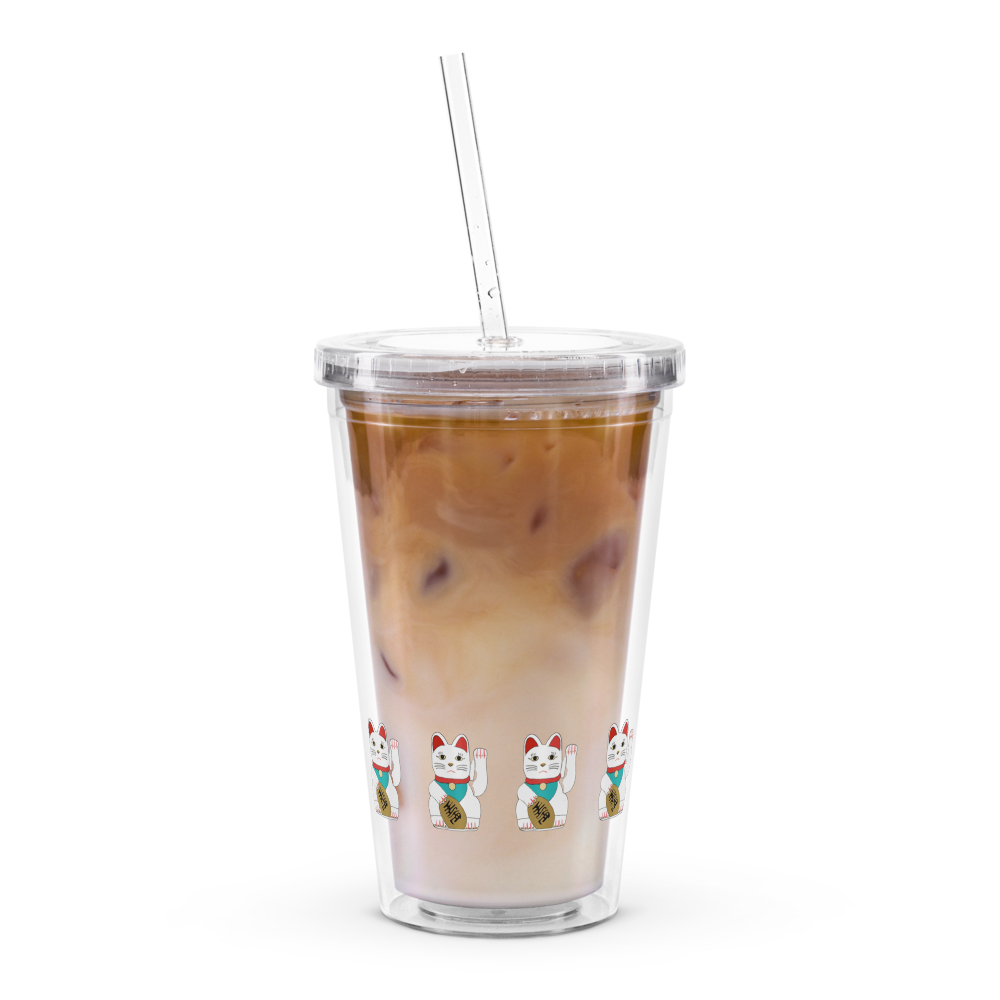 waving cat cup